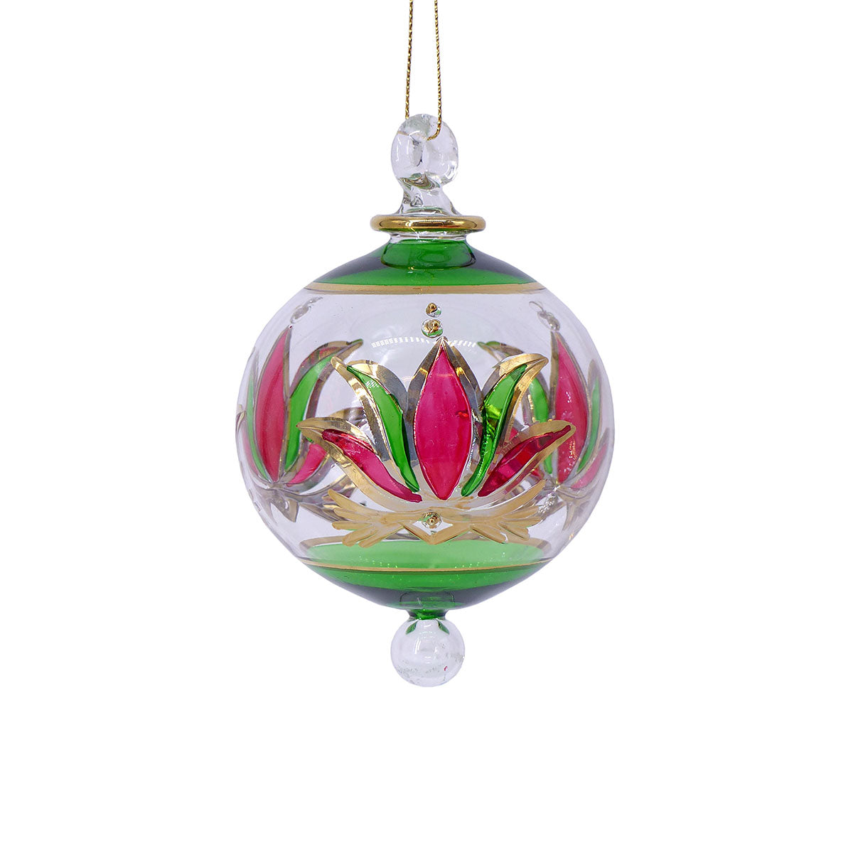 Egyptian Glass Ornaments: Large Round Oval/Disc and Drop