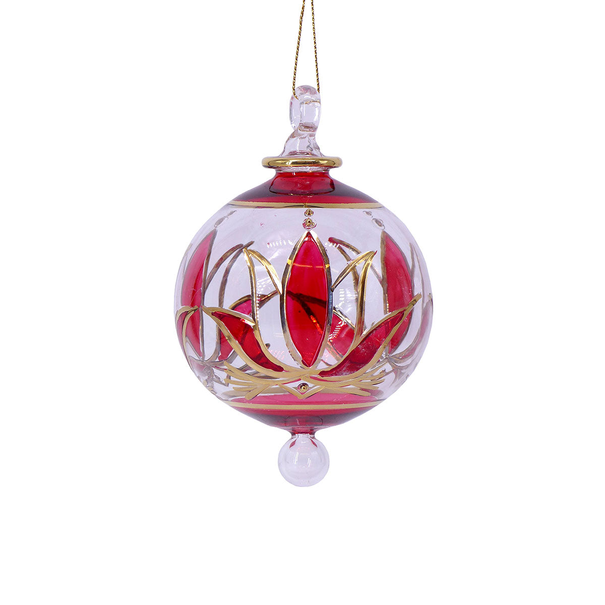 Egyptian Glass Ornaments: Large Round Oval/Disc and Drop