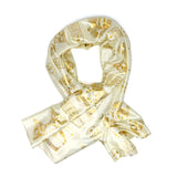 Egyptian Scarf in Black or Cream and Gold