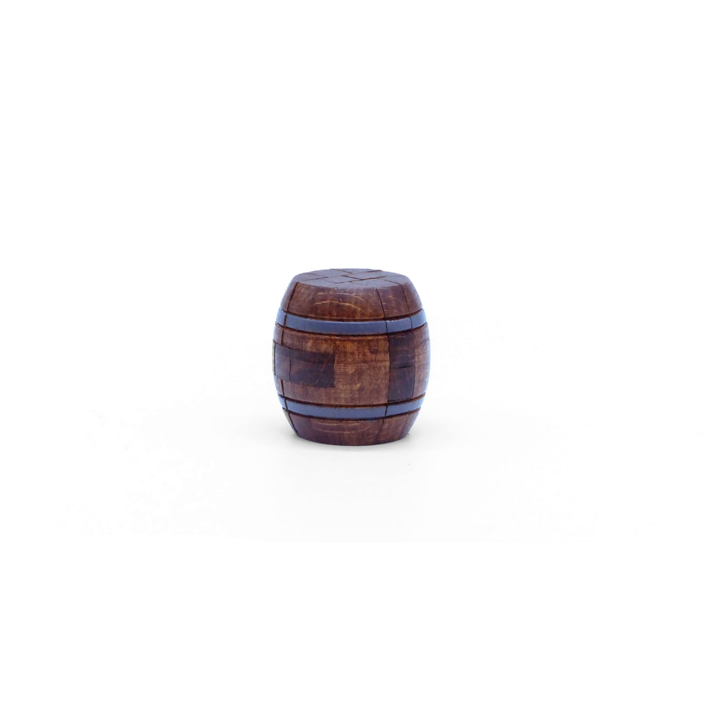 Pharaoh's Ale brain teaser puzzle. Cask shaped puzzle, made of wood.