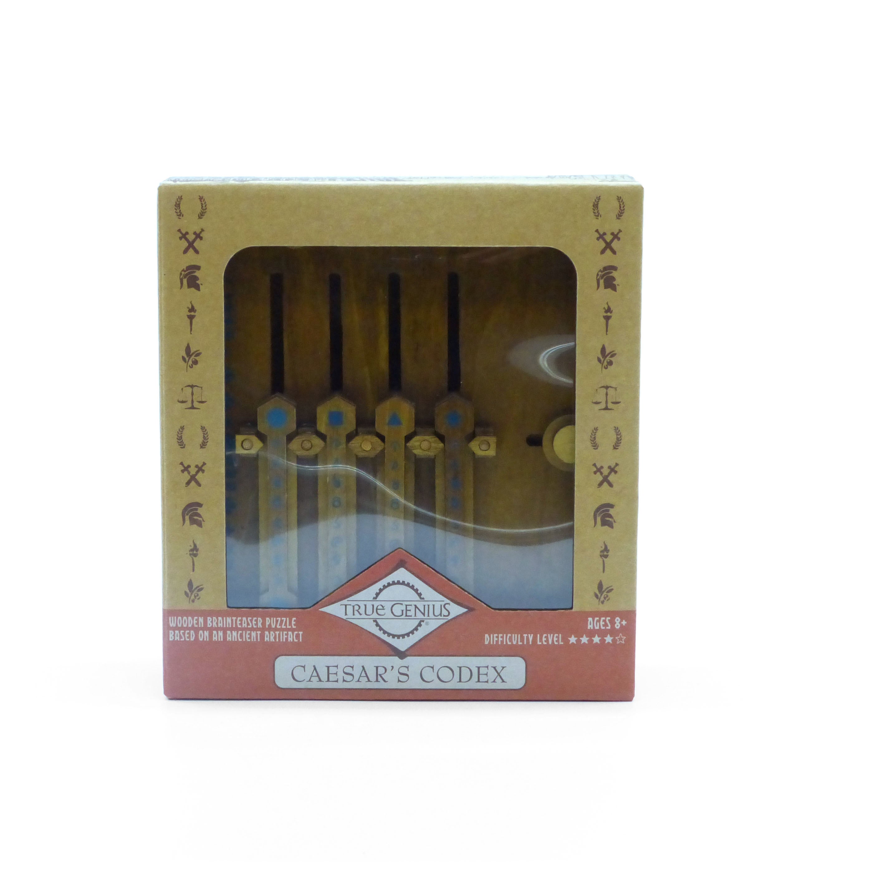 Box of Caesar's Codex puzzle with clear window