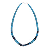 Santo Domingo Heishi Necklace Turquoise and Onyx
