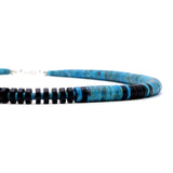Santo Domingo Heishi Necklace Turquoise and Onyx