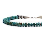 Navajo Necklace with Turquoise Heishi beads and Sterling Silver