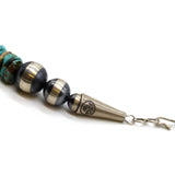 Navajo Necklace with Turquoise Heishi beads and Sterling Silver