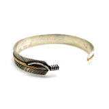 Sterling and 12K gold filled Navajo Feather Bracelet by Angela Martin