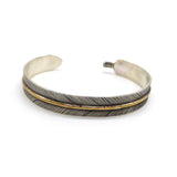 Sterling and 12K gold filled Navajo Feather Bracelet by Angela Martin
