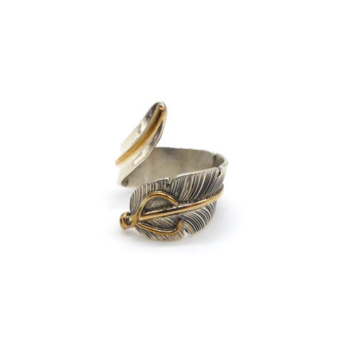 Sterling Silver Navajo Feather ring by J Wilson