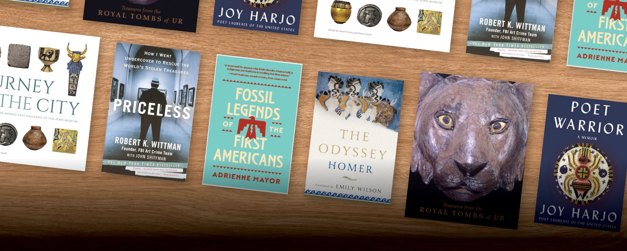 Assorted books available in the museum shop