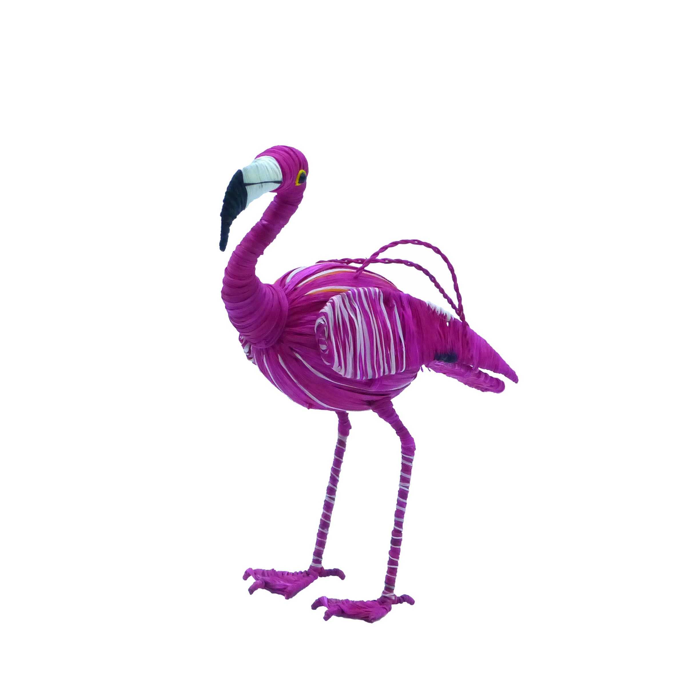 Pink Flamingo ornament on a white background