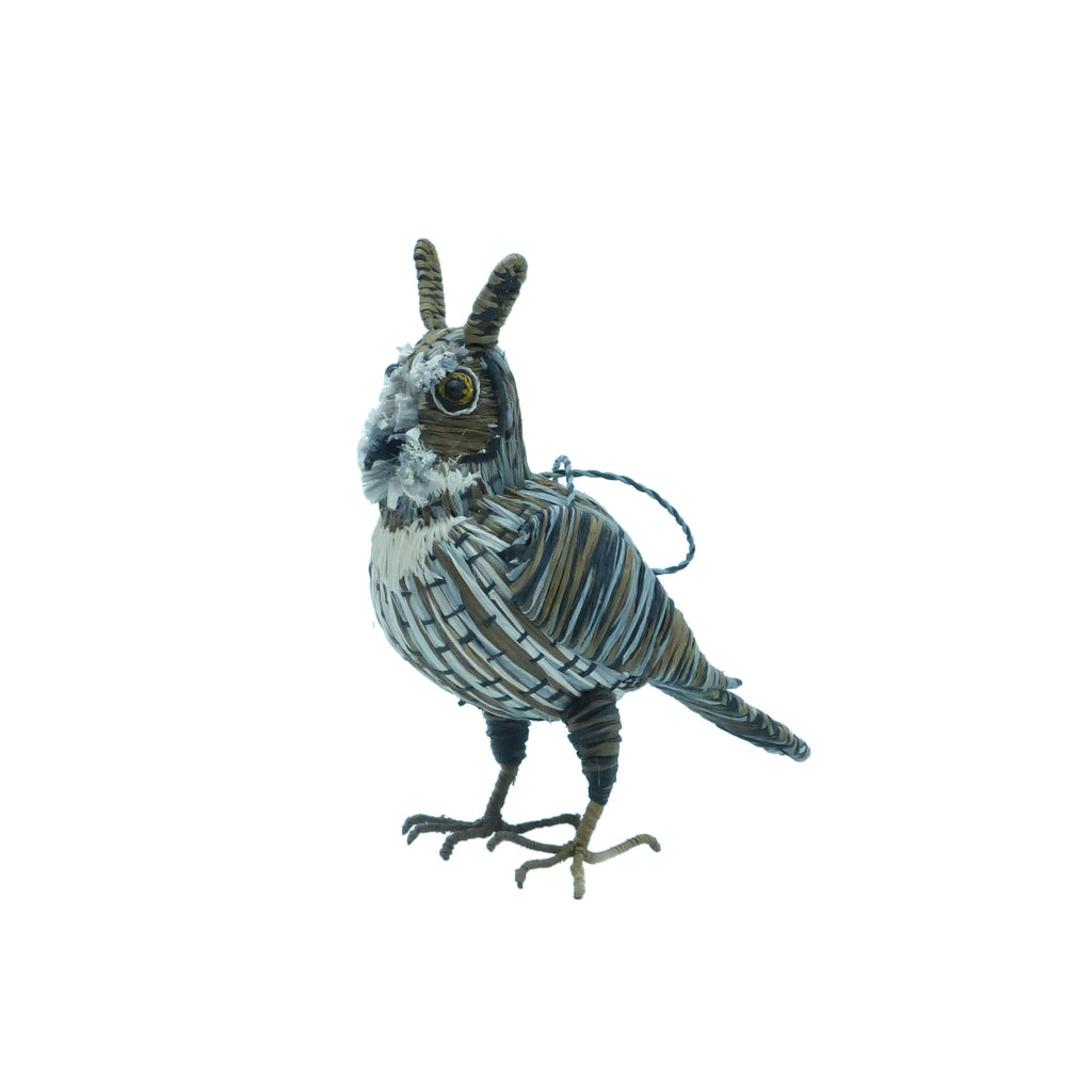 Great-horned Owl ornament on a white background