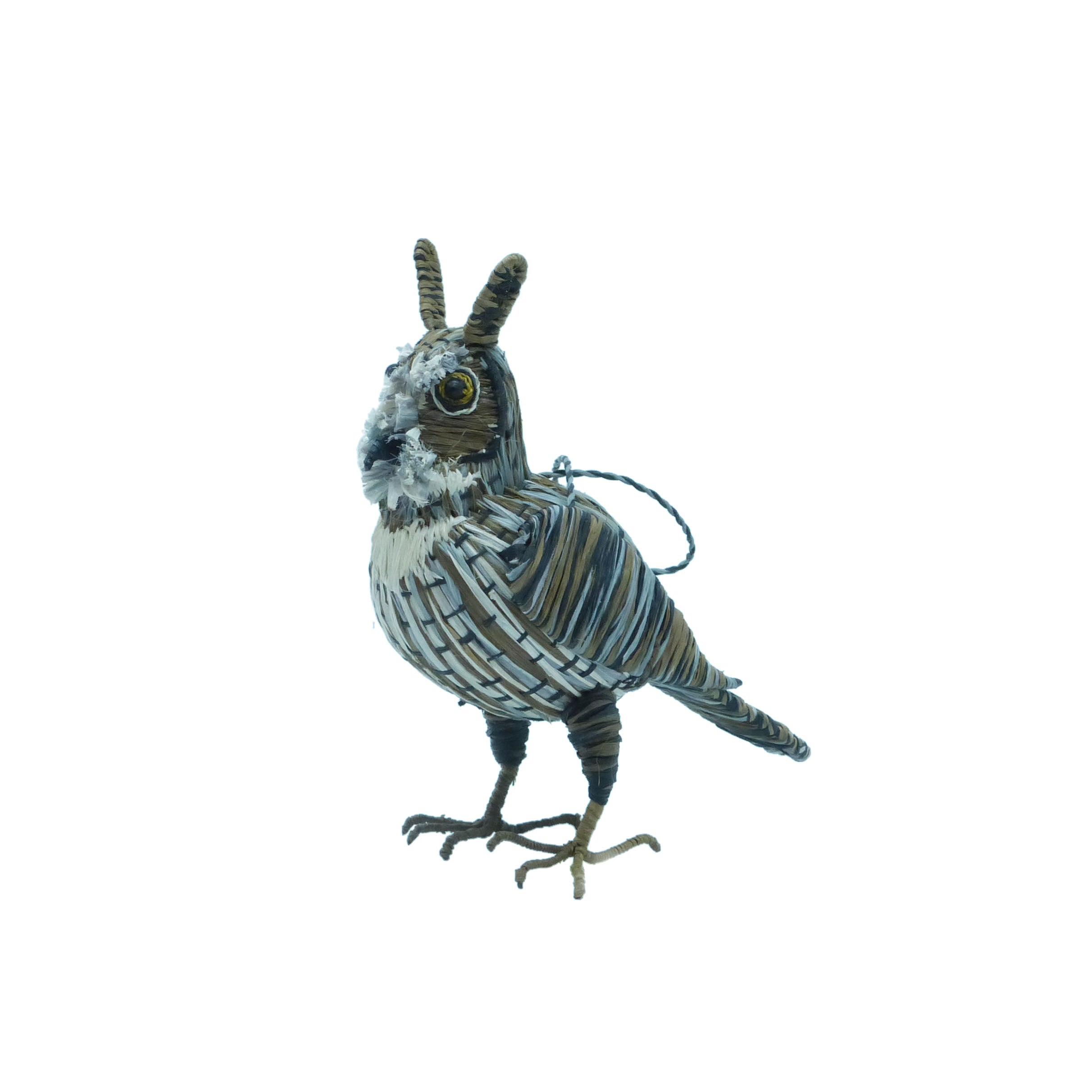Great-horned Owl ornament on a white background