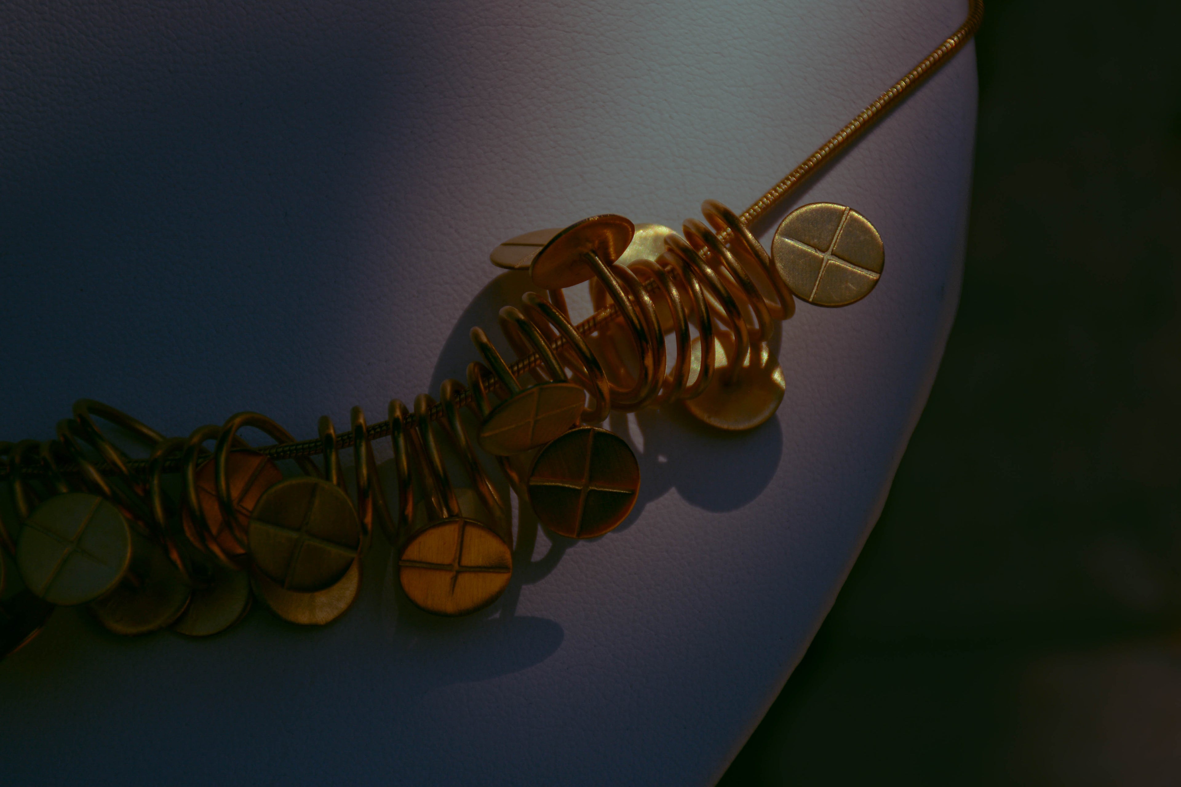 Greek Gold Finials Necklace