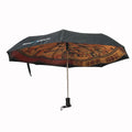 Branded Penn Museum umbrella featuring the art of Mary Louise Baker
