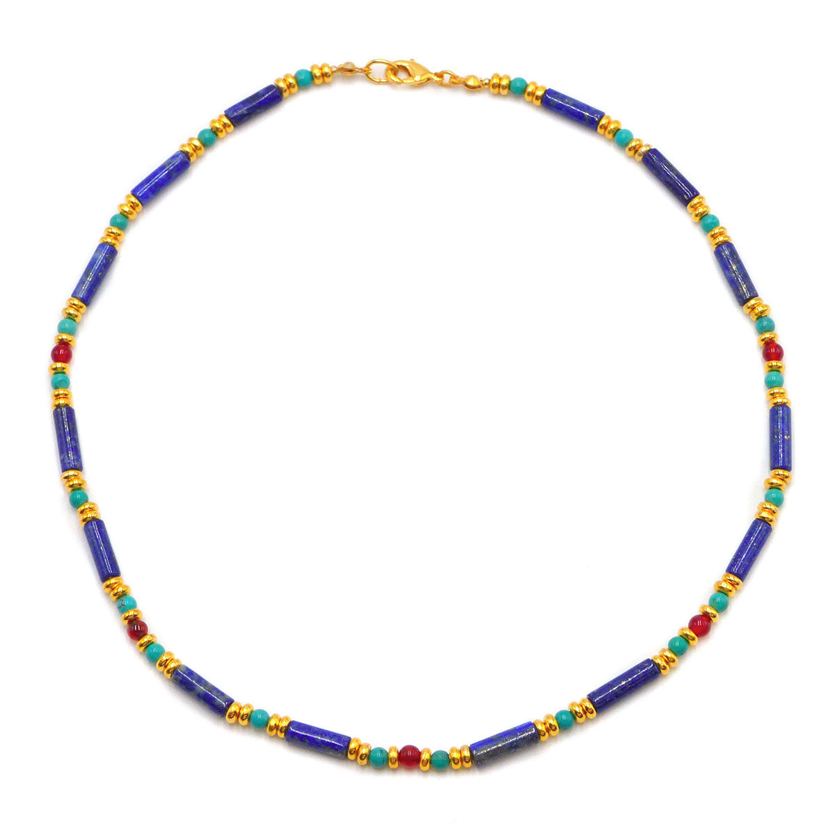 Egyptian Lapis and Turquoise Necklace