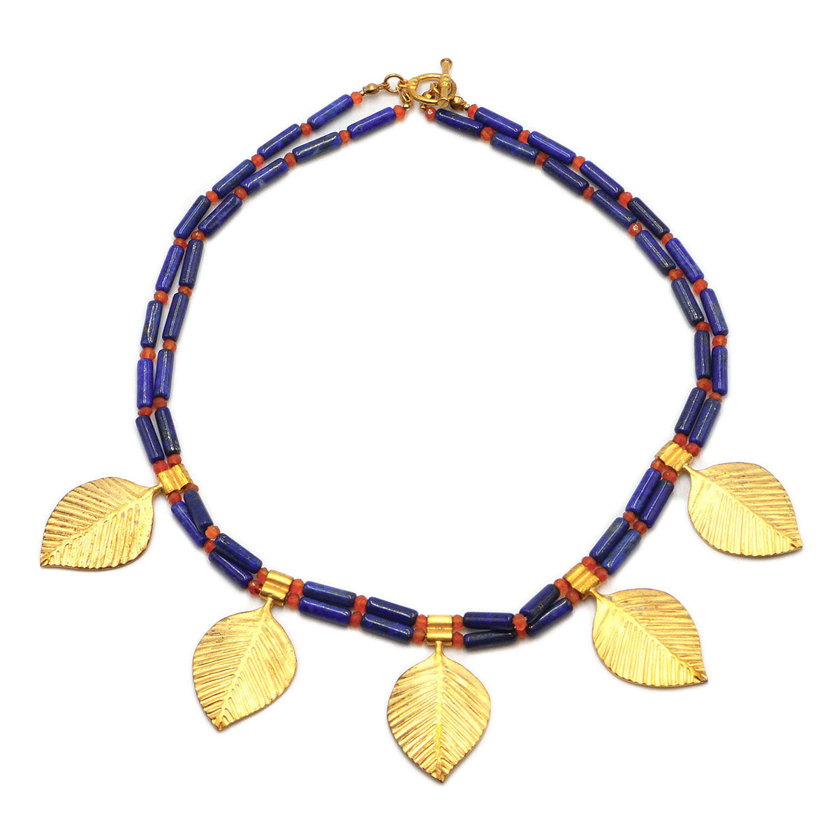 Queen Puabi Lapis and Carnelian Necklace