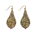 Calligraphy Leaf Earrings