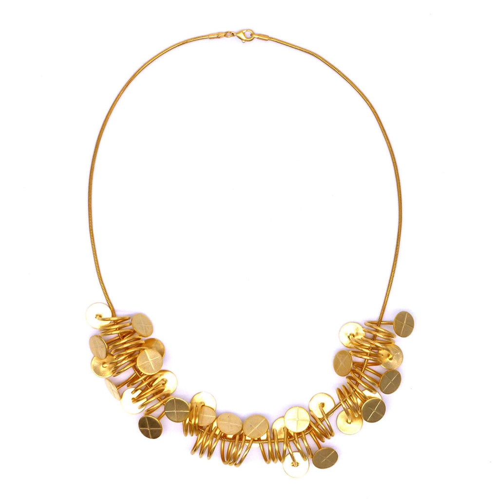 Geometric Gold Finials Necklace