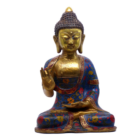 Cloisonne Brass Buddha